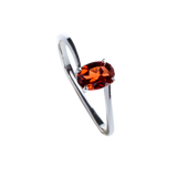 Small Twisted Garnet Ring