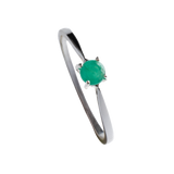 Small Circular Emerald Ring