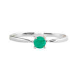Small Circular Emerald Ring