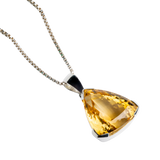 Charming Triangle Citrine Pendant