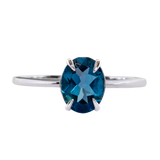Petite Oval Topaz Ring