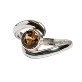 Unique Smoky Quartz Ring in Sterling Silver