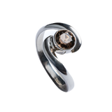 Unique Smoky Quartz Ring in Sterling Silver