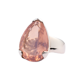 Rose Quartz Tear Drop Ring