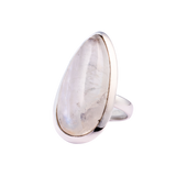 Large Teardrop-Shaped Moonstone Ring