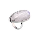 Large Teardrop-Shaped Moonstone Ring