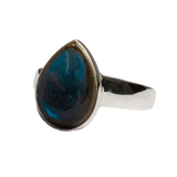 Medium Teardrop-Shaped Labradorite Ring