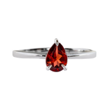Small Teardrop-Shaped Garnet Ring