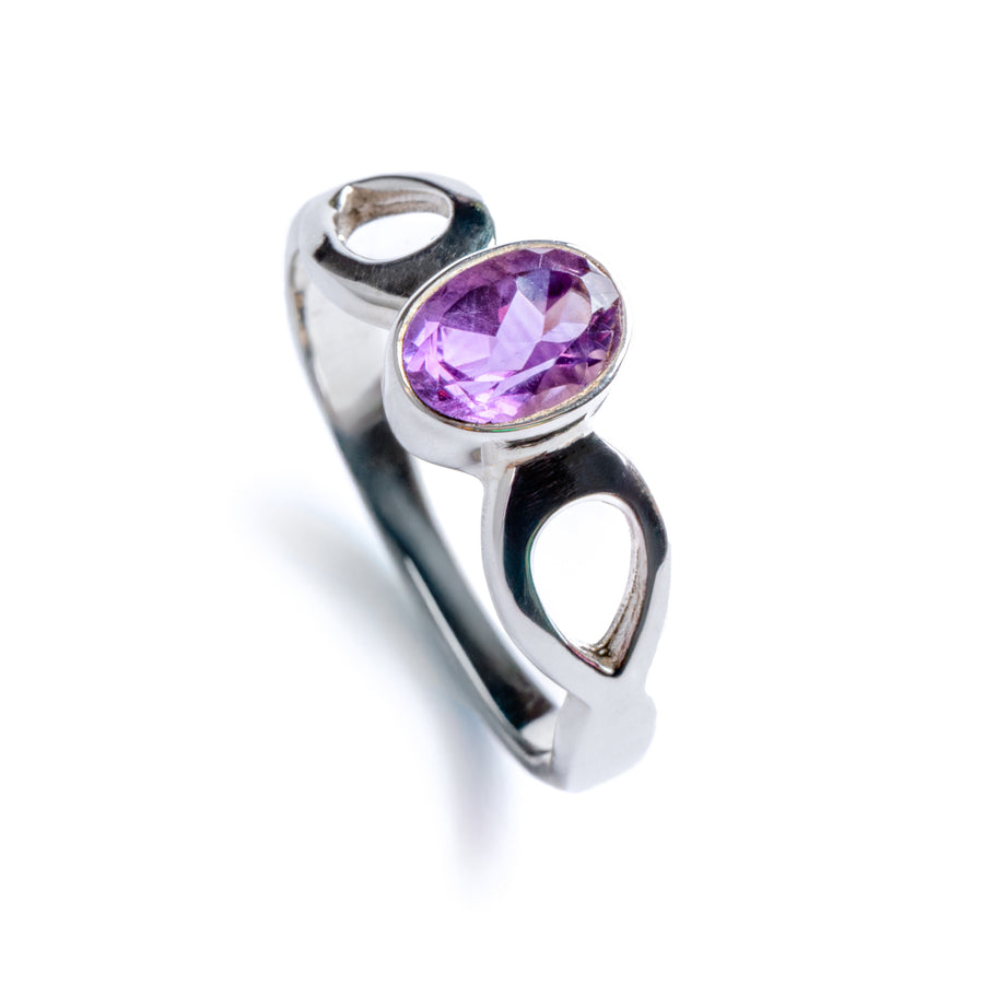 Amethyst Infinity Sign Ring