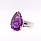 Large Teardrop-Shaped Amethyst Ring