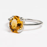 Round-Shaped Citrine Ring