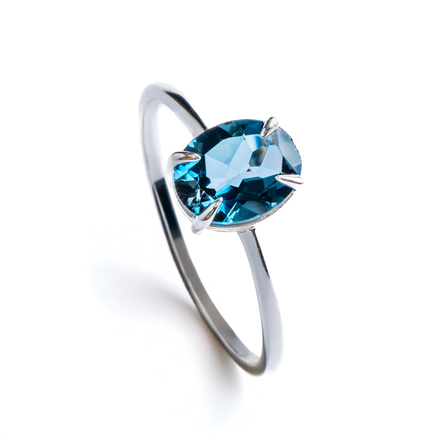 Petite Oval Topaz Ring