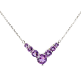 V-Shaped Amethyst Necklace
