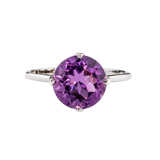 Petite Circular Amethyst Ring