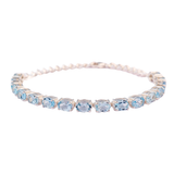 Aquamarine Silver Bracelet