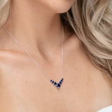 V-Shaped Sapphire Necklace