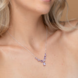 V-Shaped Amethyst Necklace