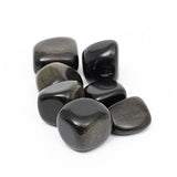 Gold Sheen Black Obsidian Tumbles