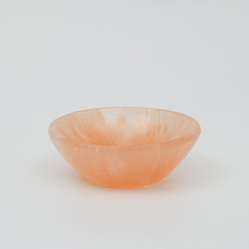 Peach Selenite Bowl